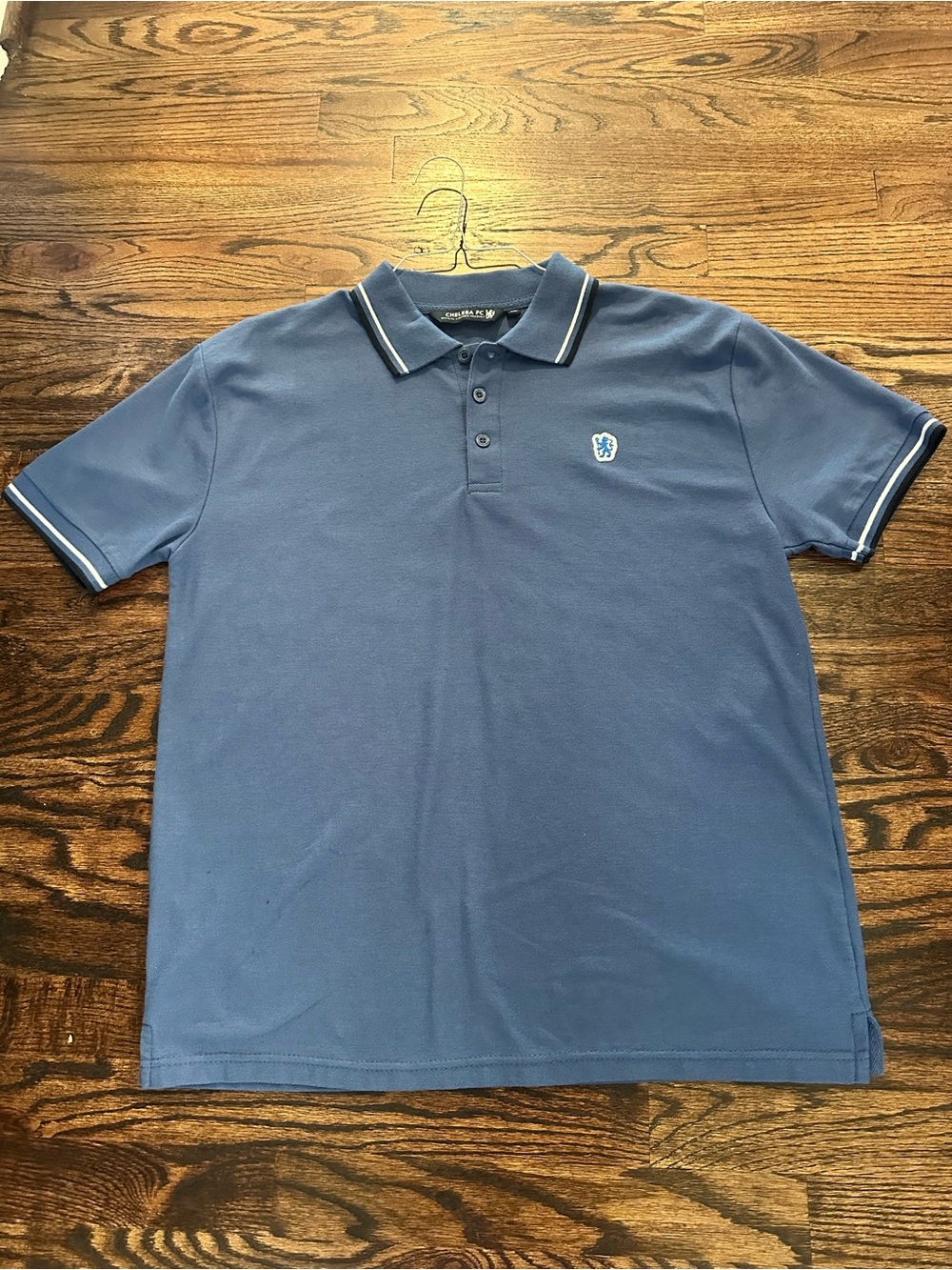 Chelsea FC Official Licensed Blue Polo Shirt Embroidered Crest